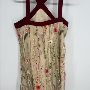 Entro Floral Embroidered Dress size M